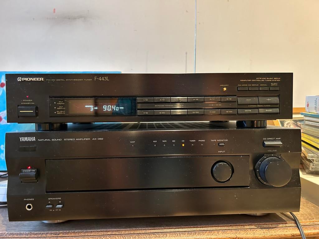 Amplificateur Yamaha Natural Sound AX-392 + télécommande, Yamaha, 60 à 120 watts, Enlèvement, Stéréo
