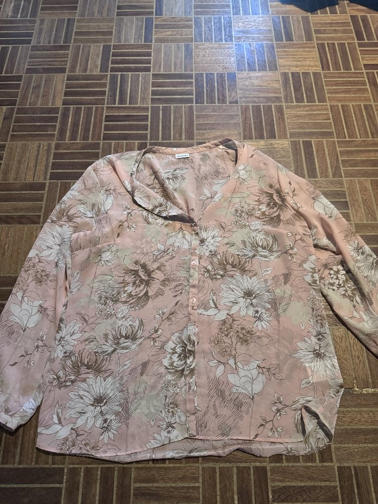 Blouse rose fleurie Damart — blouse légère à manches longues, Vêtements | Femmes, Taille 38/40 (M), Rose, Enlèvement, Porté