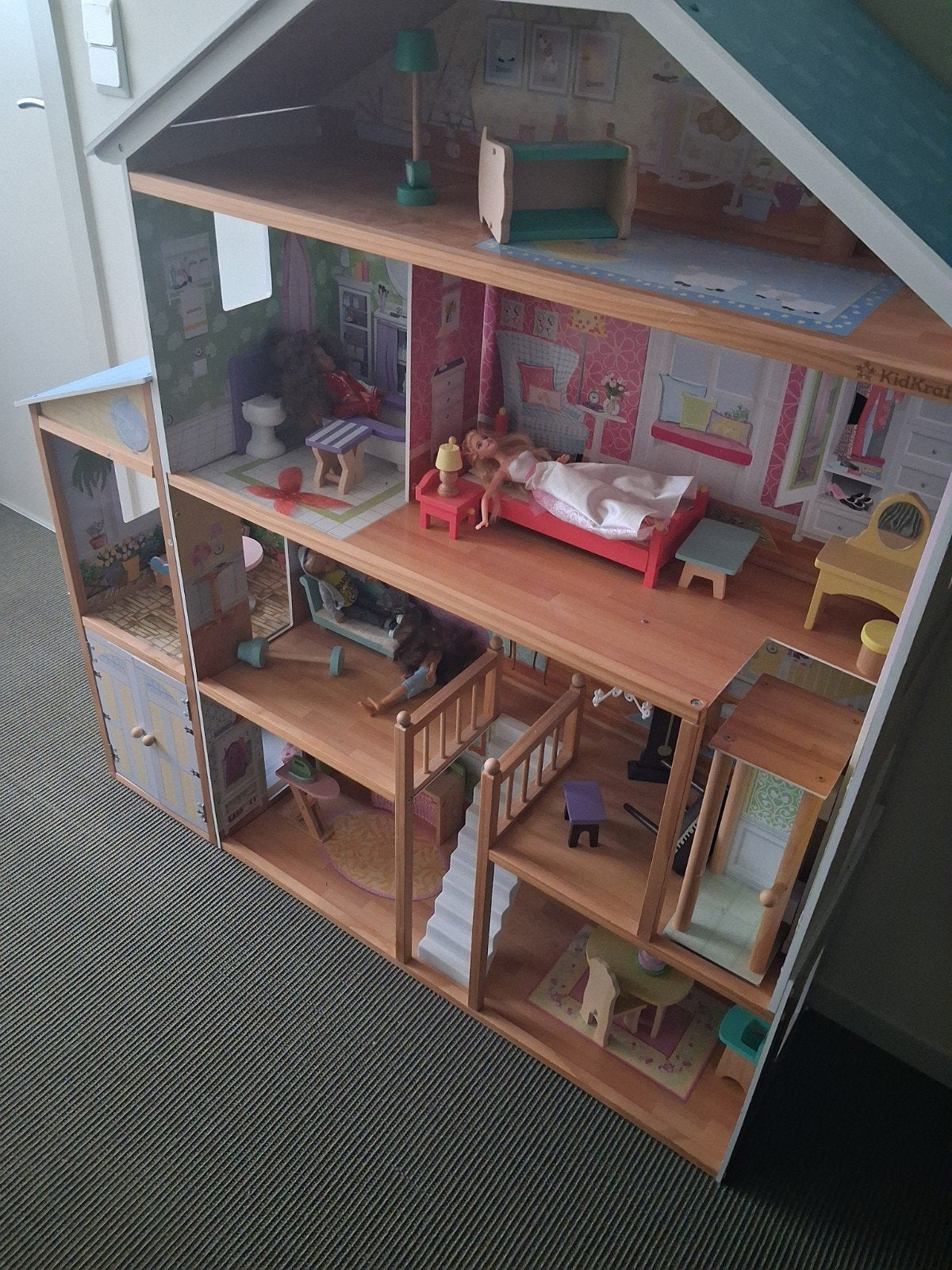 KidKraft Majestic Mansion 65252, Ophalen, Zo goed als nieuw, Poppenhuis