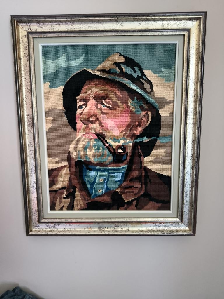 Oude man met pijp, Antiek en Kunst, Ophalen