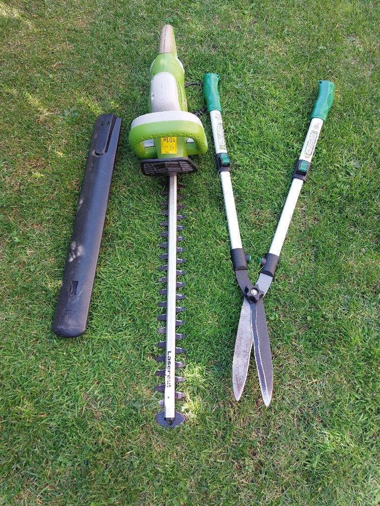 Set elektrische heggenscharen met telescopische schaar, Ophalen, Gebruikt, Elektrisch, Gardena
