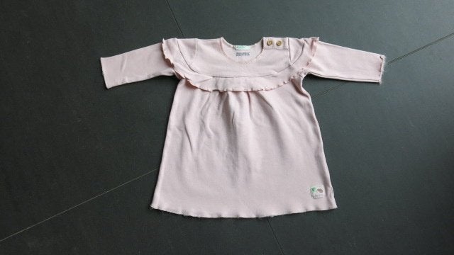 Roos kleedje van Unted Colors of Benetton (maat 62), Gebruikt, Meisje, Jurkje of Rokje, Ophalen of Verzenden