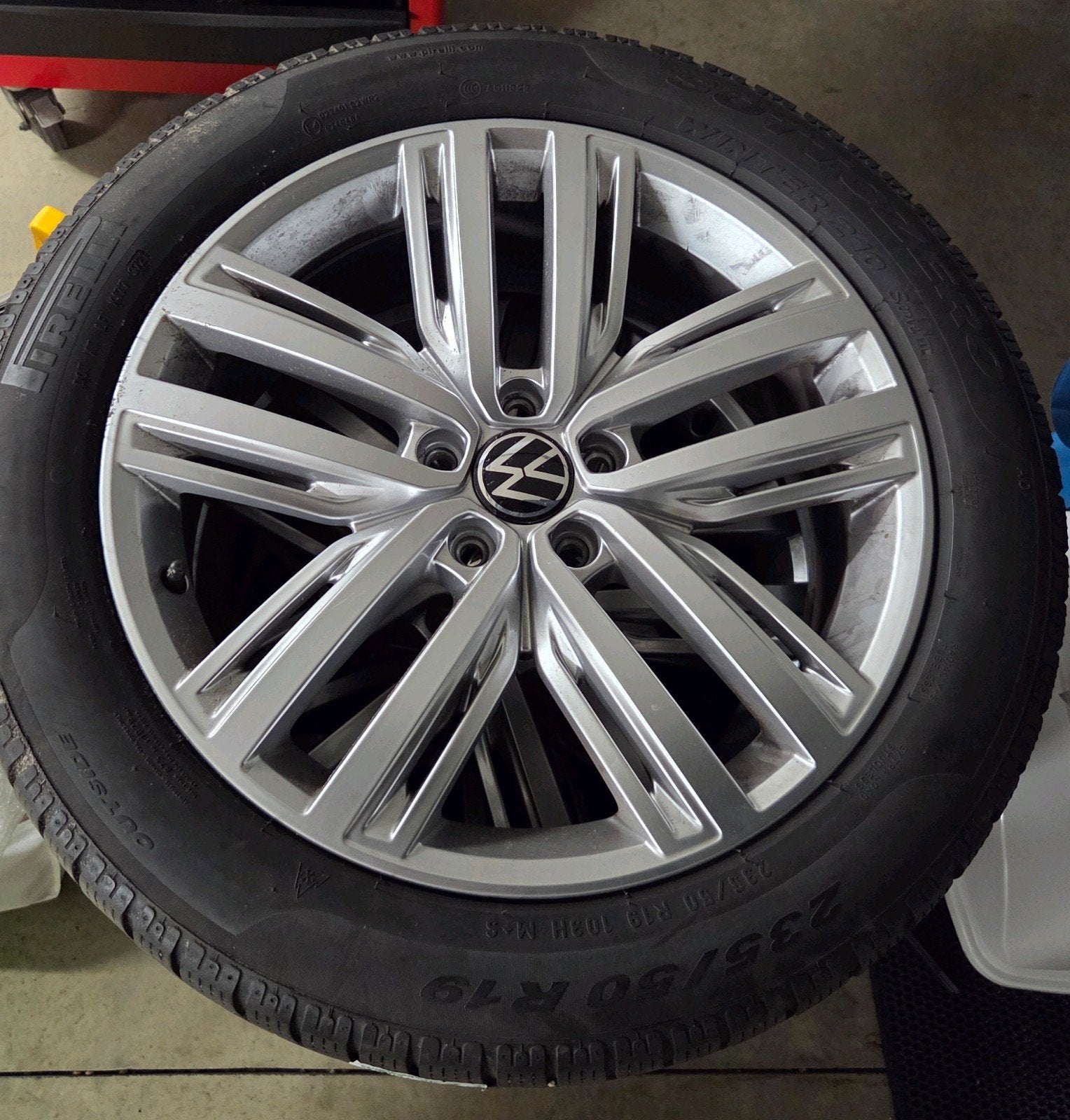 Set Originele Volkswagen Auckland 19' 5x112, Auto-onderdelen, Banden en Velgen, Banden en Velgen, Winterbanden, 19 inch, Gebruikt