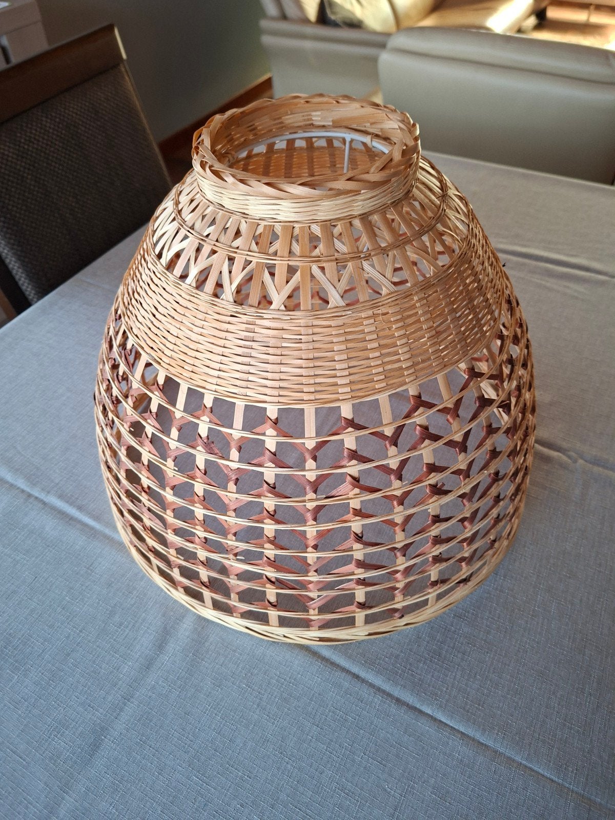 nieuwe rieten lamp houder, Ophalen