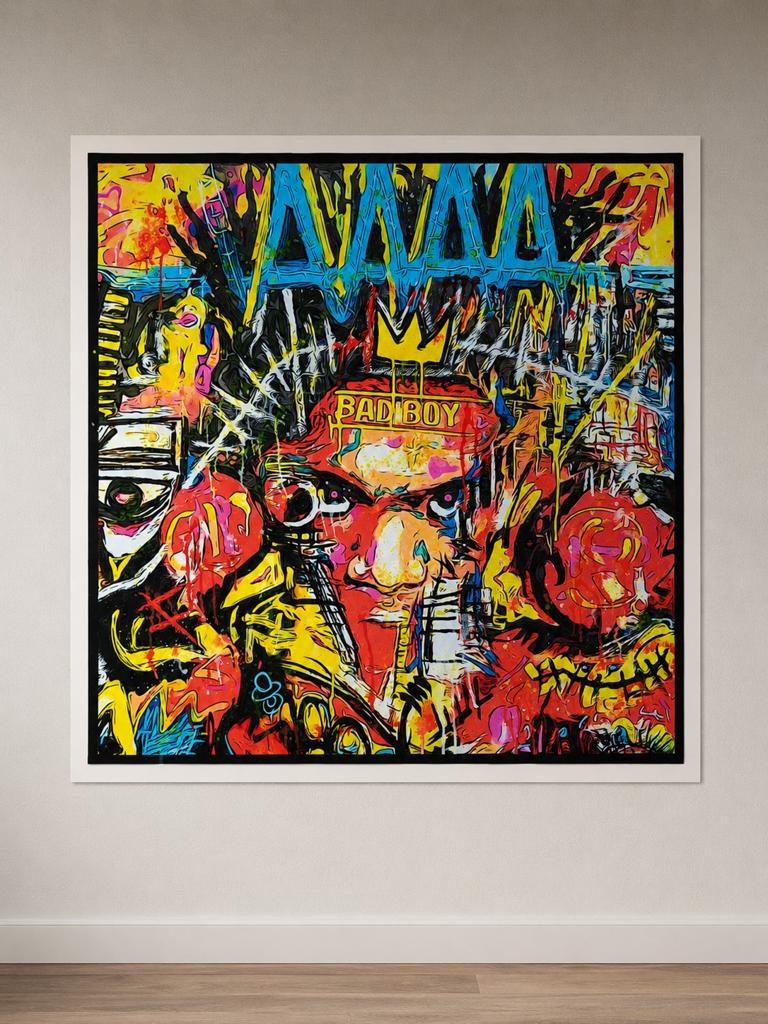 Schilderij Basquiat (streetart), Antiek en Kunst, Kunst | Schilderijen | Modern, Ophalen of Verzenden