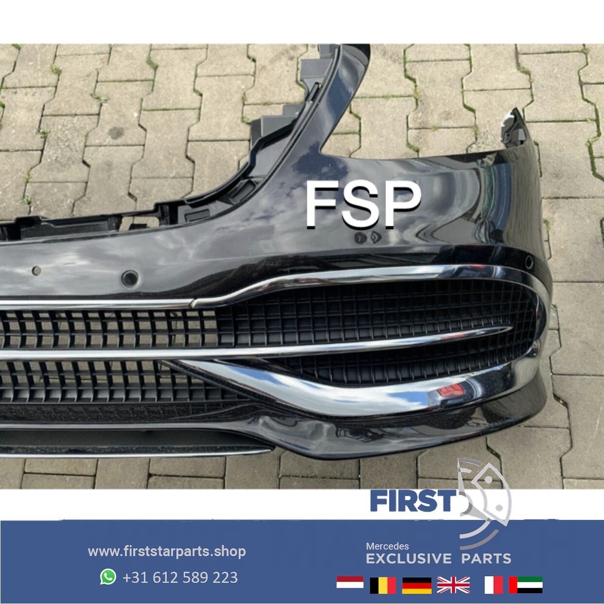 W222 S63 MAYBACH VOORBUMPER COMPLEET ZWART S KLASSE originee, Utilisé, -, Avant, -