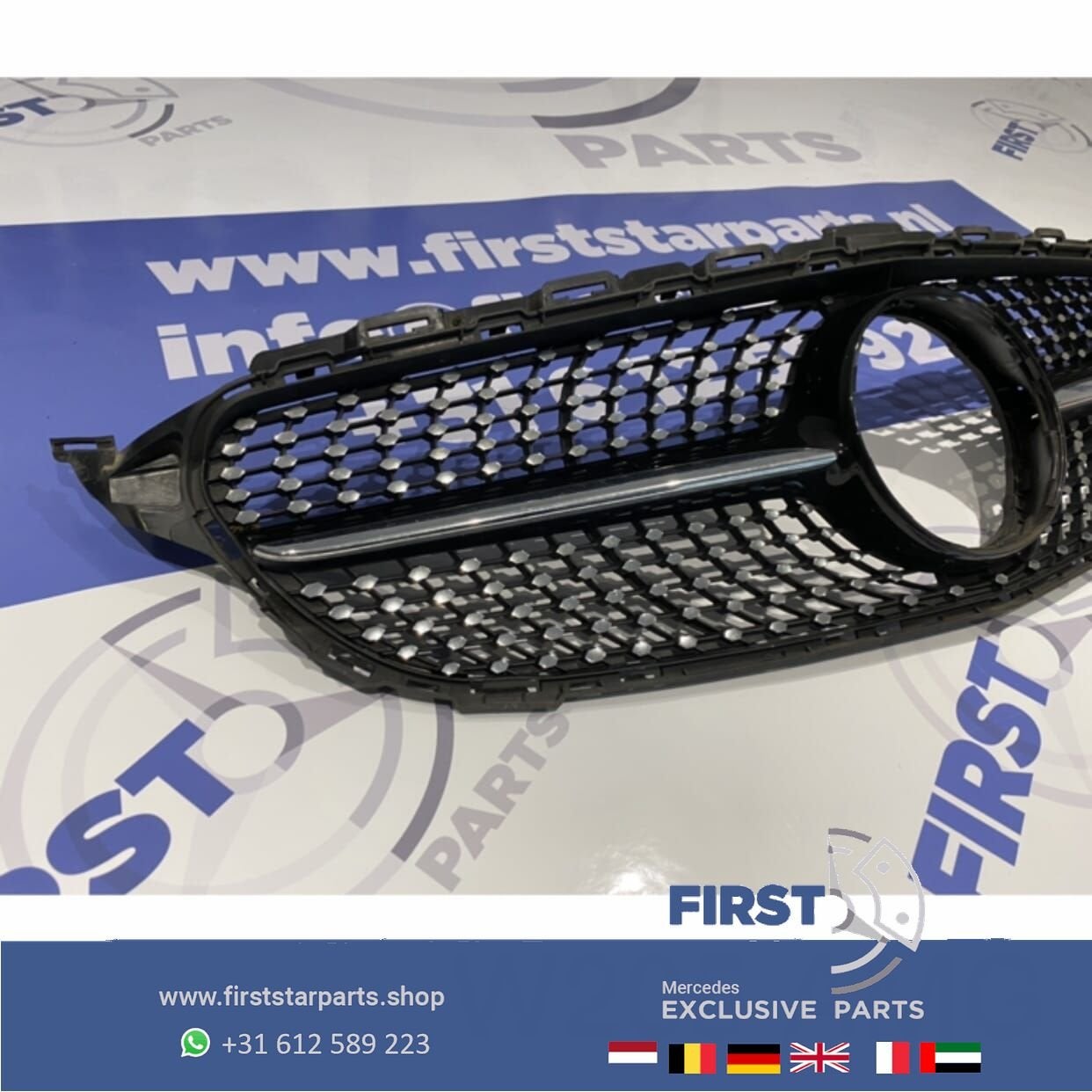 W205 C205 DIAMOND GRIL ORIGINEEL MB C Klasse 2014-2018 ZWART, Utilisé, -, -, Enlèvement ou Envoi