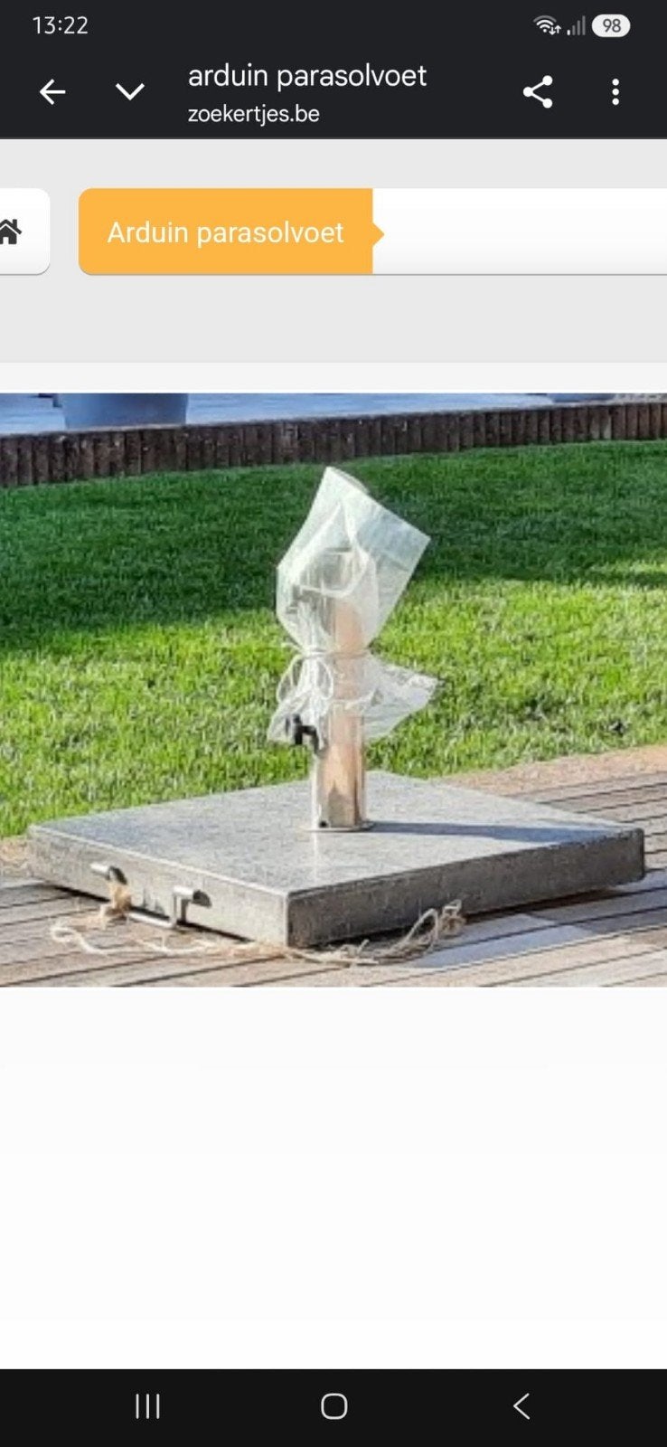 voet voor paraplu, Tuin en Terras, Ophalen