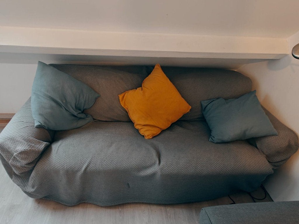 Praktisch zetelbed / slaapsofa – IKEA, Huis en Inrichting, Ophalen, Gebruikt, 90 cm, 190 cm of minder