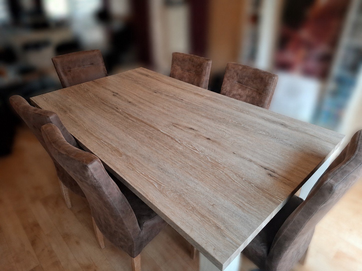 Table de salle à manger + chaises, Maison & Meubles, Salles à manger complètes, Enlèvement, Utilisé, Contemporain, 4 à 6 chaises