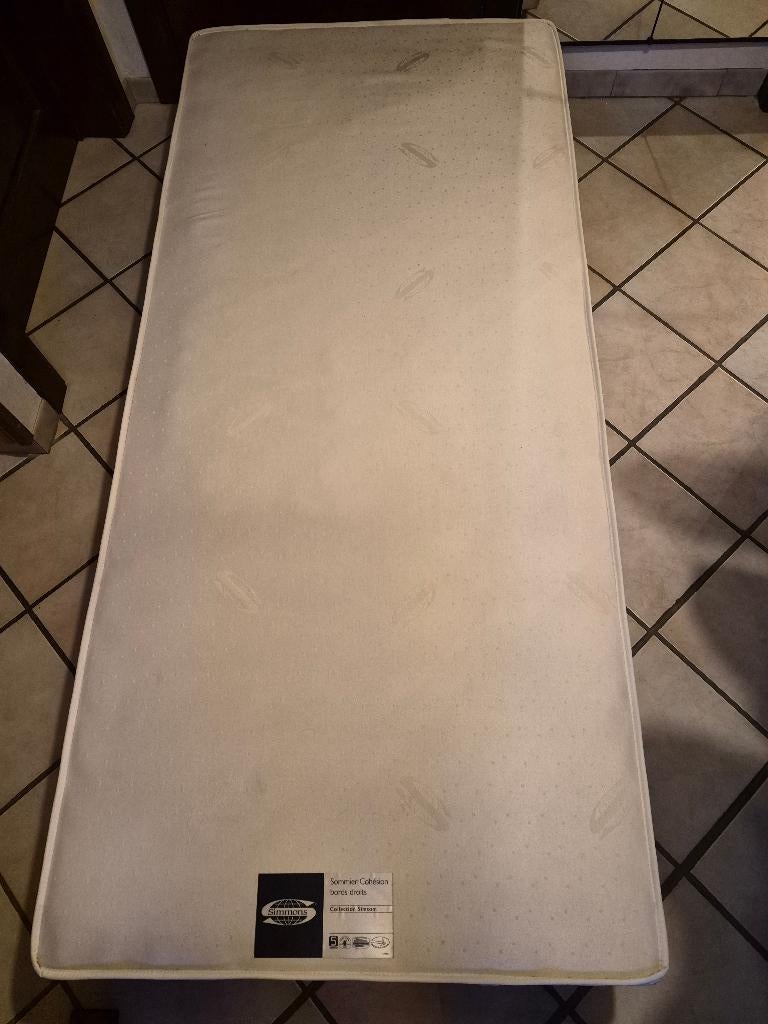Boxsping Simmons, Maison & Meubles, Chambre à coucher | Lits boxsprings, 90 cm, Une personne, Enlèvement, Utilisé