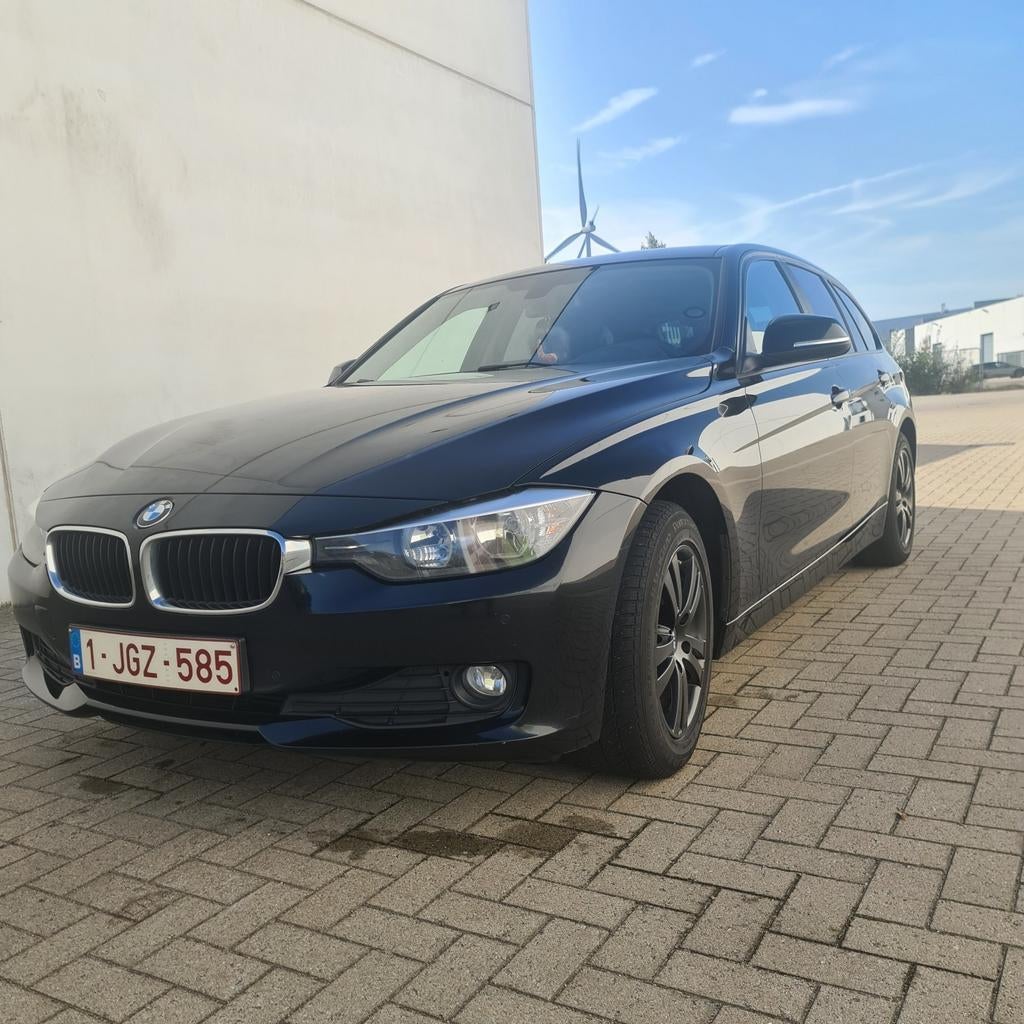 Bmw 318d 2015, Auto's, Zwart, Zwart, Leder, Particulier