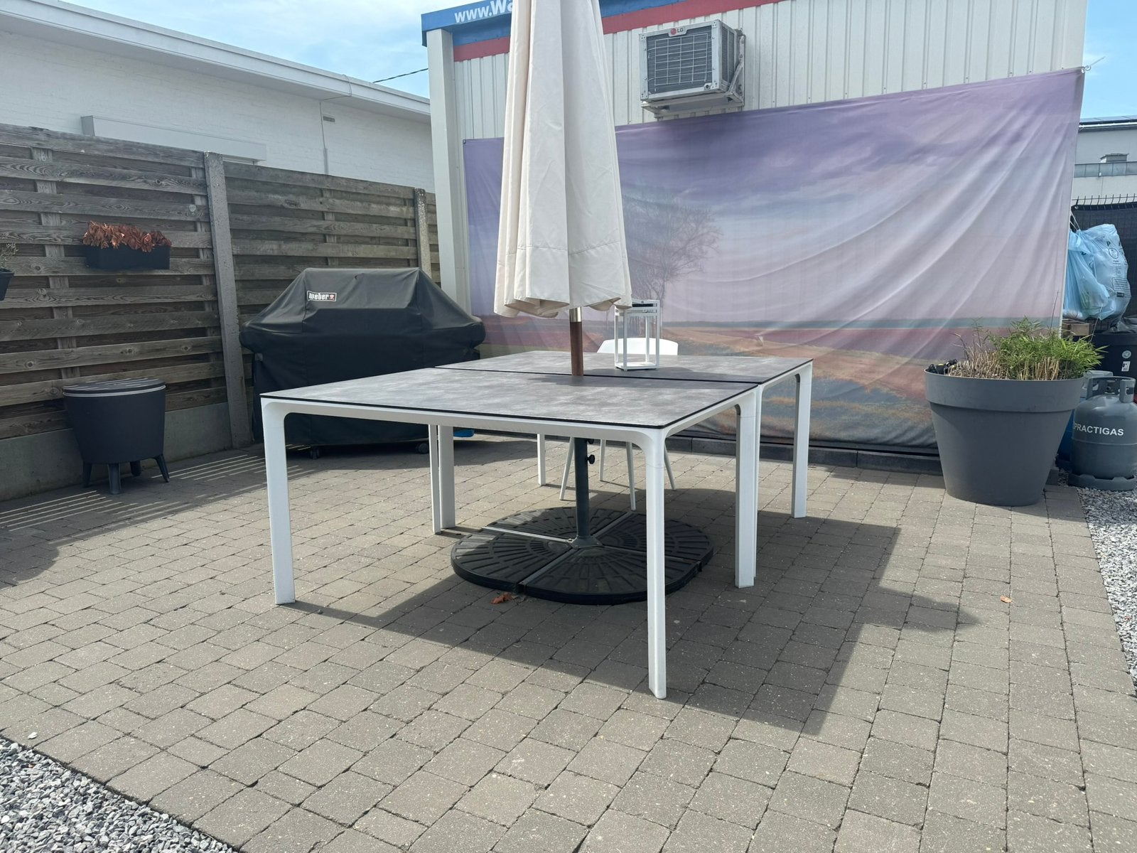 Tuintafel, Ophalen, Zo goed als nieuw, Aluminium