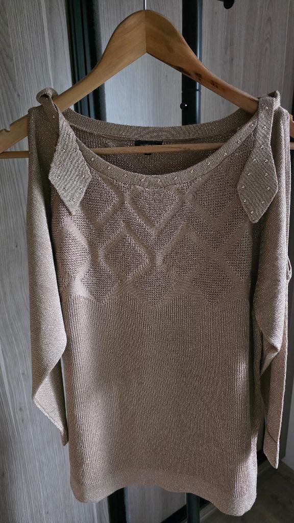 Trui glitter Caroline biss maat 38, Kleding | Dames, Beige, Zo goed als nieuw, Caroline Biss, Ophalen