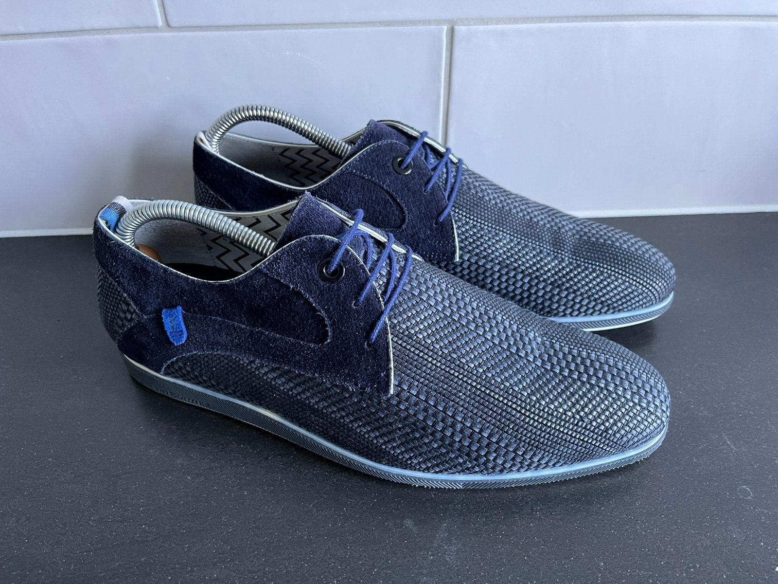 Floris van Bommel sneakers maat 6.5 / 40 amper gedragen, Blauw, Ophalen of Verzenden, Zo goed als nieuw, Sneakers