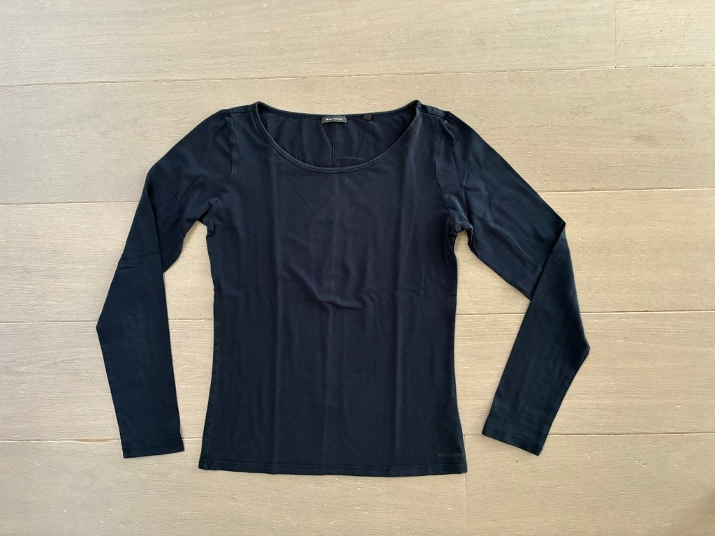 Donkerblauwe longsleeve T-shirt van Marc O’Polo (Maat S), Vêtements | Femmes, Enlèvement ou Envoi, Taille 36 (S), Comme neuf, Manches longues