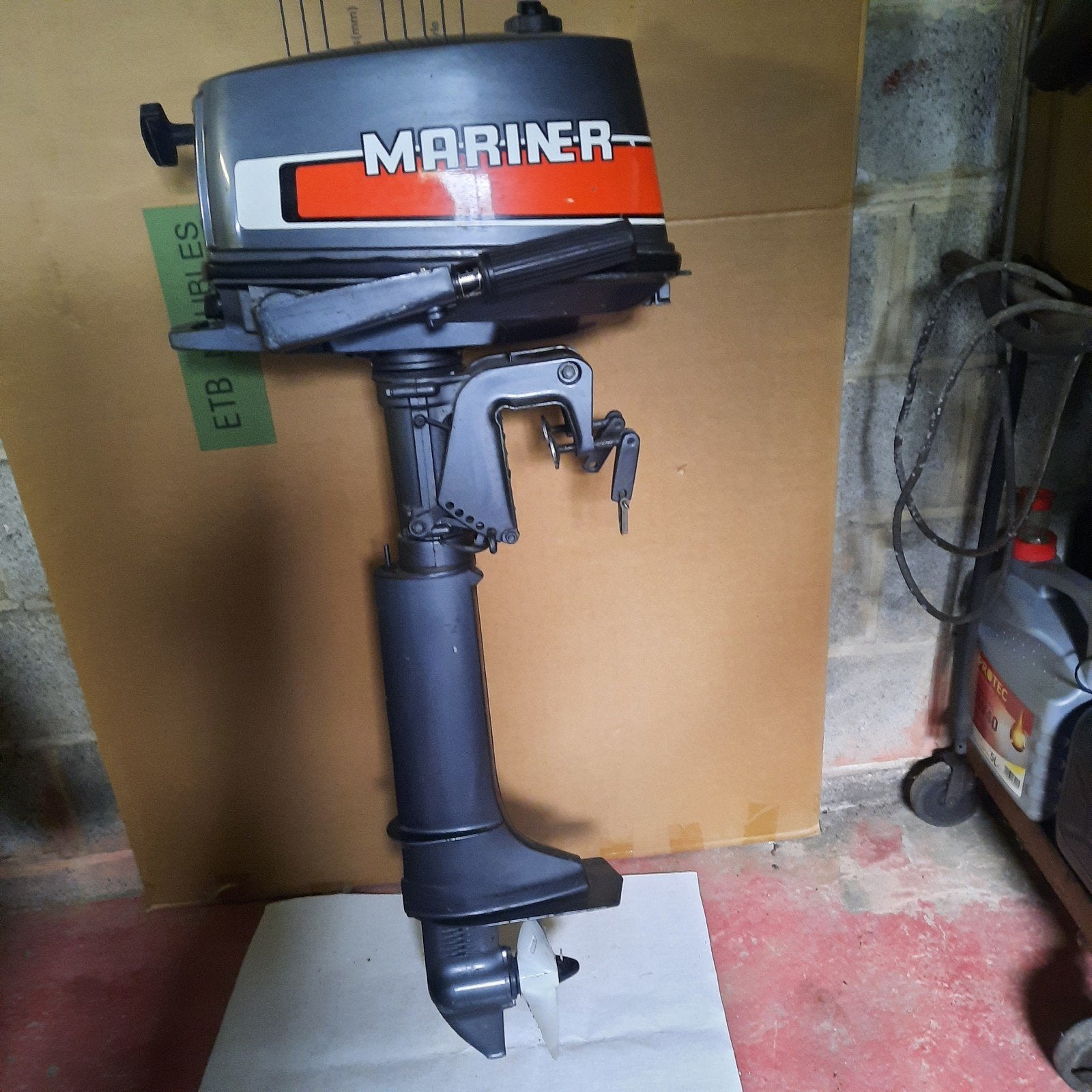 moteur de bateau hors-bord, Mariner 4M, 6E0, Overige merken, Buitenboordmotor, Zo goed als nieuw, Benzine