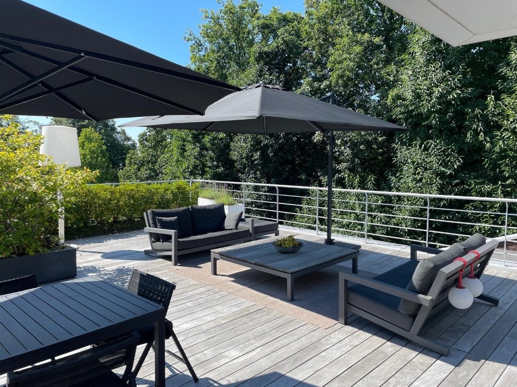 Mooie loungeset in heel mooie staat, Ophalen, Gebruikt, Aluminium, 8 zitplaatsen