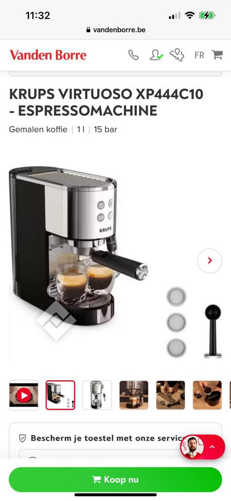 Koffiemachine, Ophalen