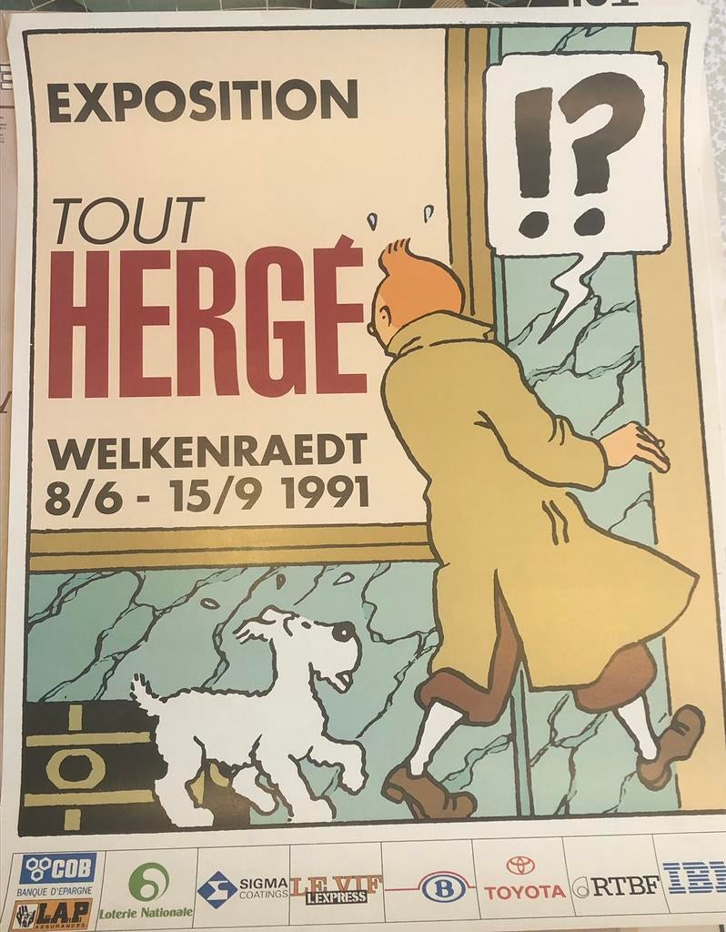 Poster van Kuifje, Ophalen of Verzenden, Zo goed als nieuw