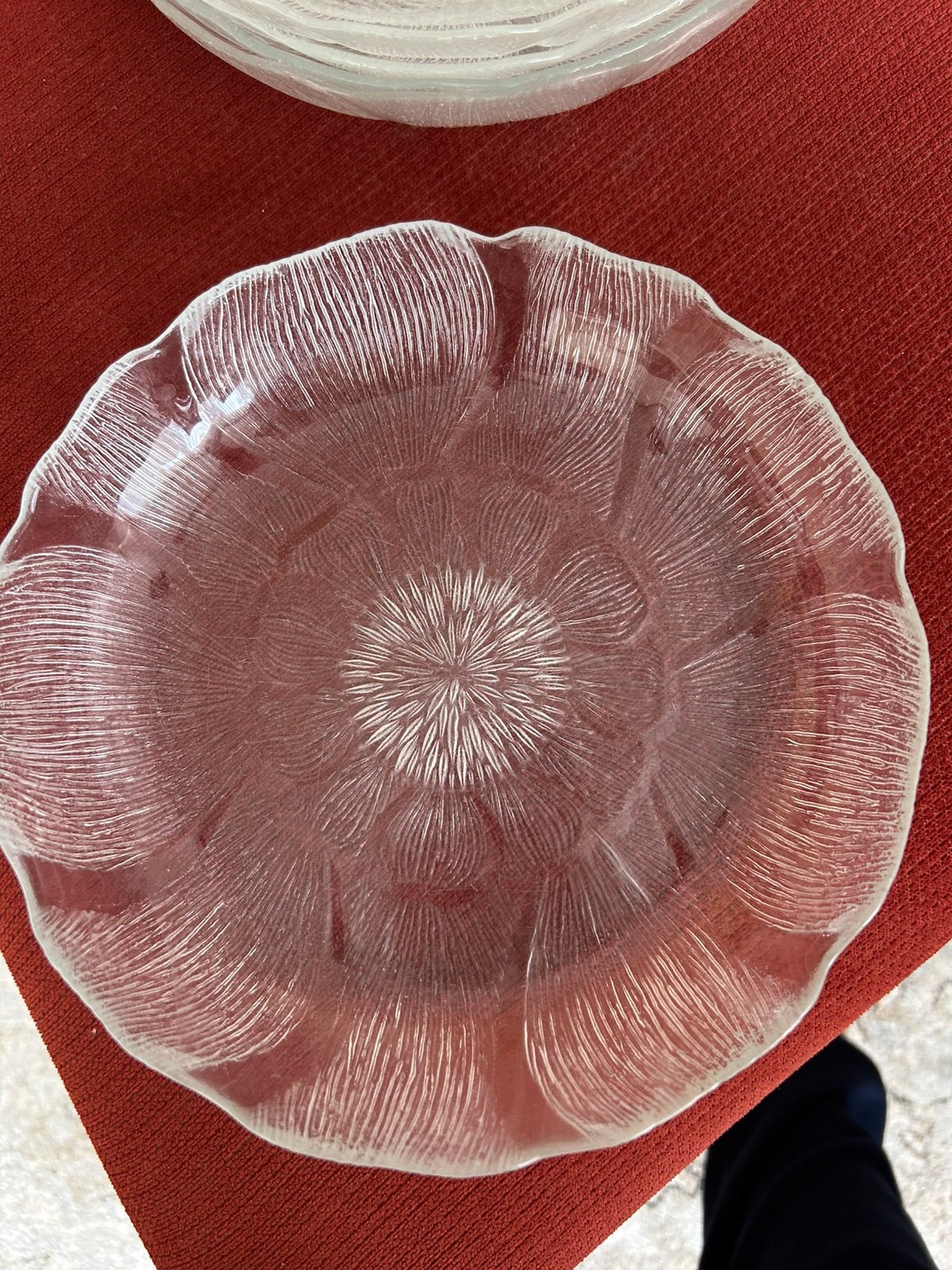 Geef 7 glazen borden, Ophalen, Glas