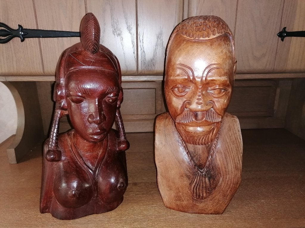 afrikaanse beelden, Ophalen, Houtsnijwerk, Handgemaakt, 20 - 50 cm