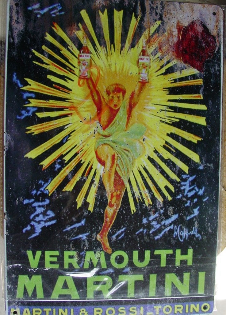 MARTINI VERMOUTH REKLAME -METAAL-, Verzamelen, Ophalen of Verzenden
