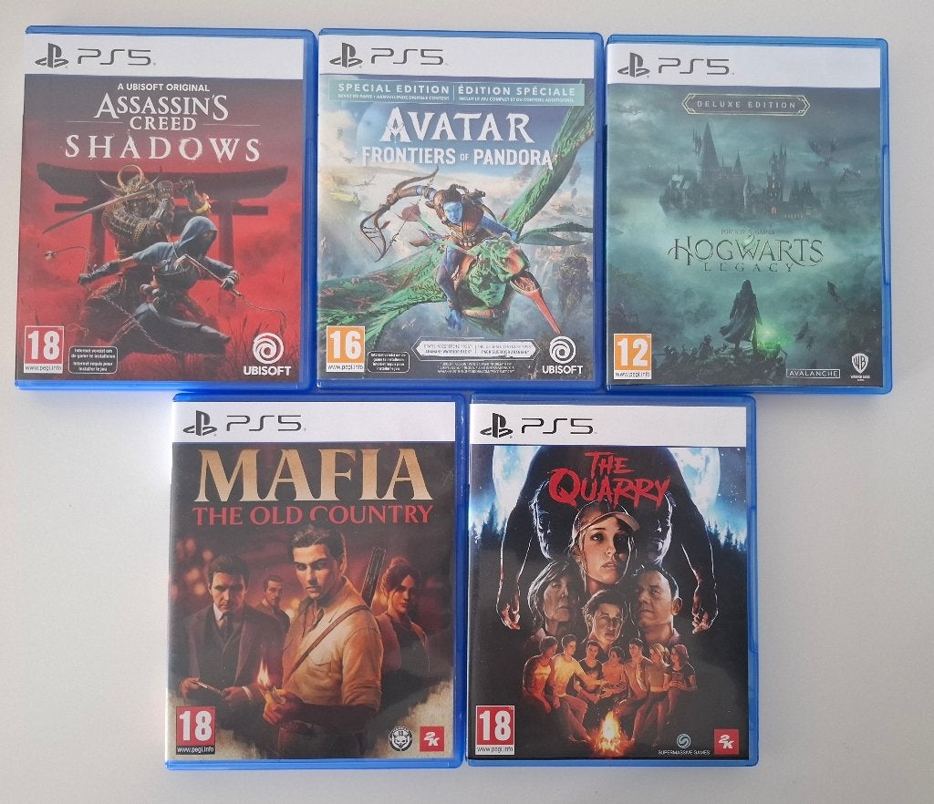 5x PS5 Games (AC Shadows, Avatar, HL, Mafia, The Quarry), Games en Spelcomputers, Games | Sony PlayStation 5, Overige genres, RetroGamed