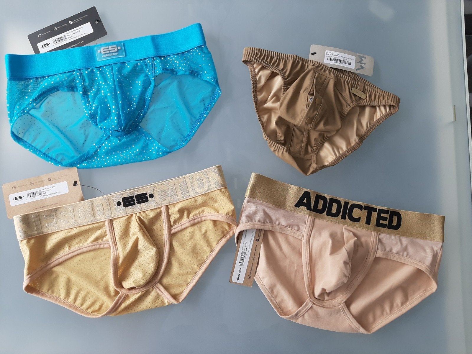 lot van 4 sexy stoere mannen slips nieuw ongedragen, Ophalen of Verzenden, Beige, Addicted, Slip