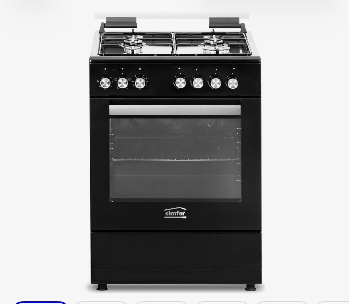 SIMFER FS6031-1 Gasfornuis met elektrische oven, Ophalen, Gebruikt, Grill