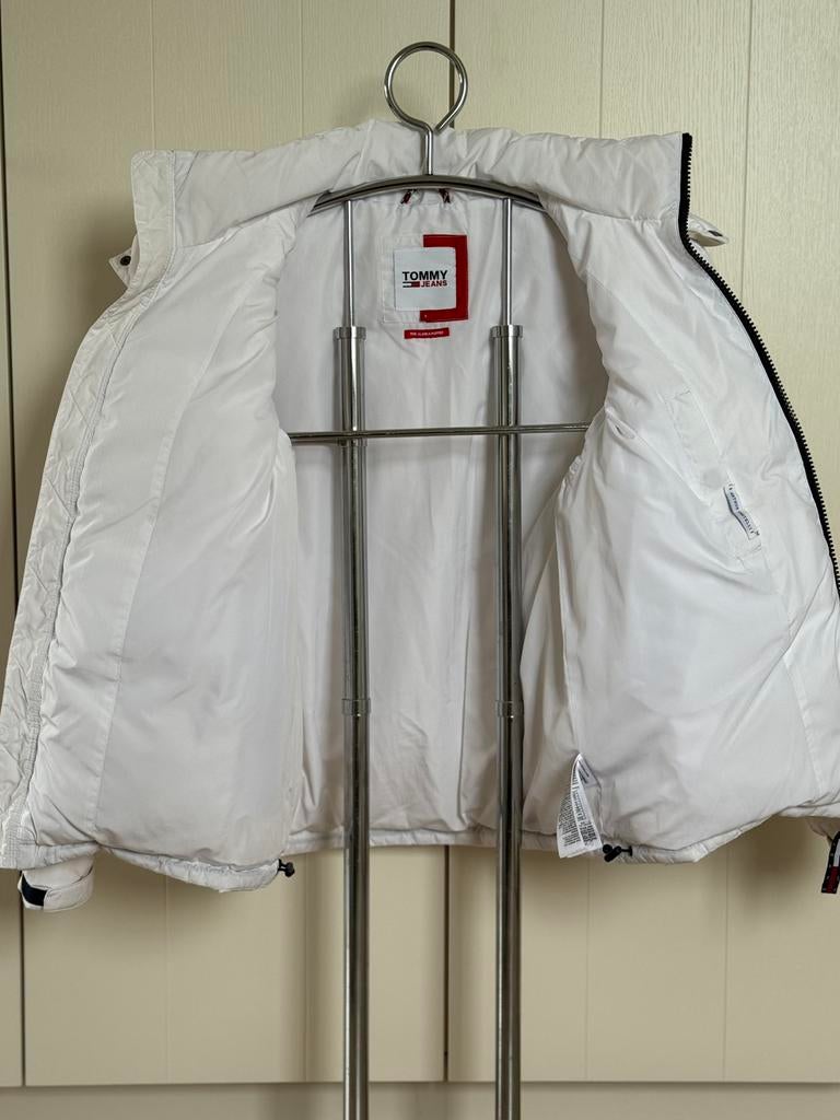Tommy Jeans Alaska Puffer Jas - Maat S, Ophalen of Verzenden, Zo goed als nieuw, Maat 36 (S), Wit