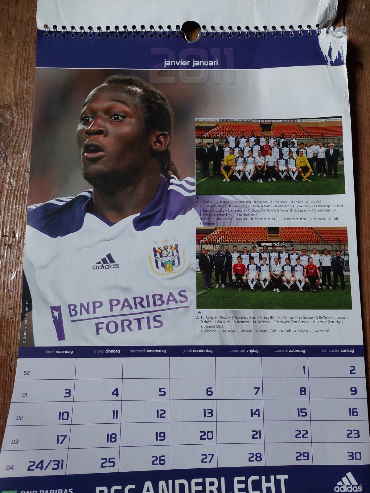 football no ticket calendrier 2011 anderlecht, Enlèvement ou Envoi