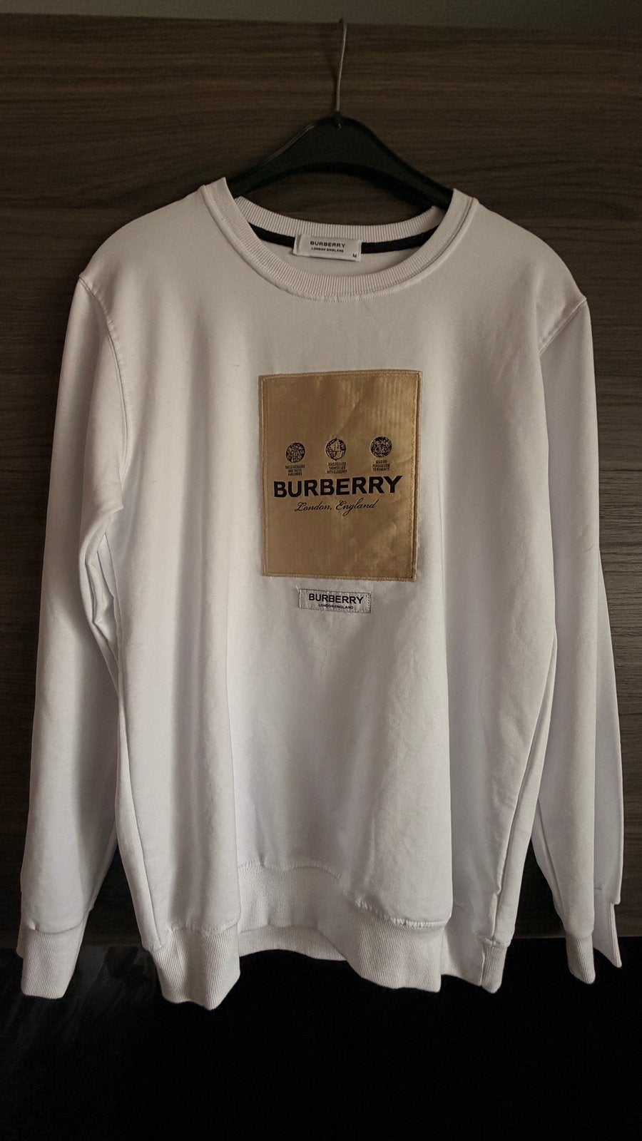 Pull Burberry London authentique, crème/beige, taille M, Enlèvement ou Envoi, Comme neuf, Taille 46 (S) ou plus petite, Beige