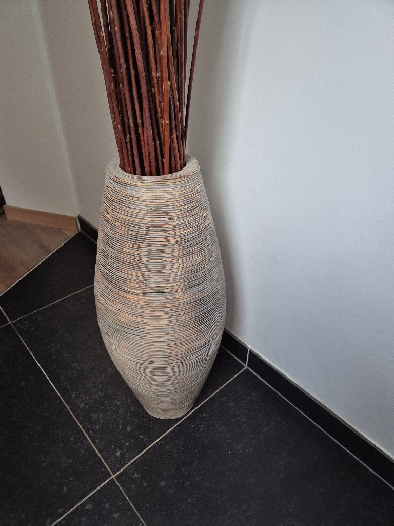Toffe vloervaas met decoratieve takken, Huis en Inrichting, Ophalen, Gebruikt