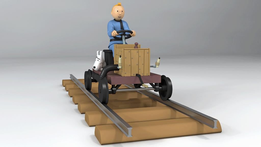 La Draisine à moteur TINTIN voiture 1/24e, Enlèvement ou Envoi, Tintin, Comme neuf, Statue ou Figurine