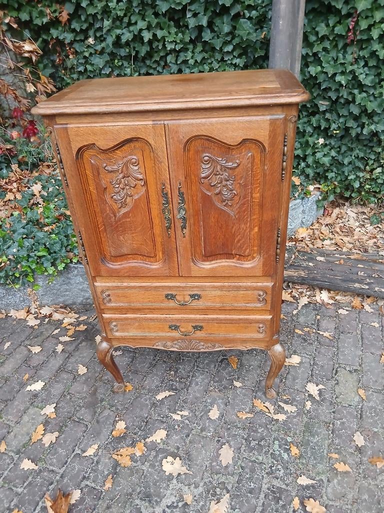 Vintage Louis XV kastje + salontafel – mooie klassieke set, Antiek en Kunst, Ophalen of Verzenden