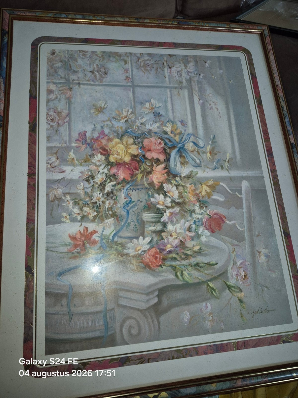 arrangement floral, Antiquités & Art, Art | Peinture | Classique, Enlèvement ou Envoi, Classique, Signé, Toile