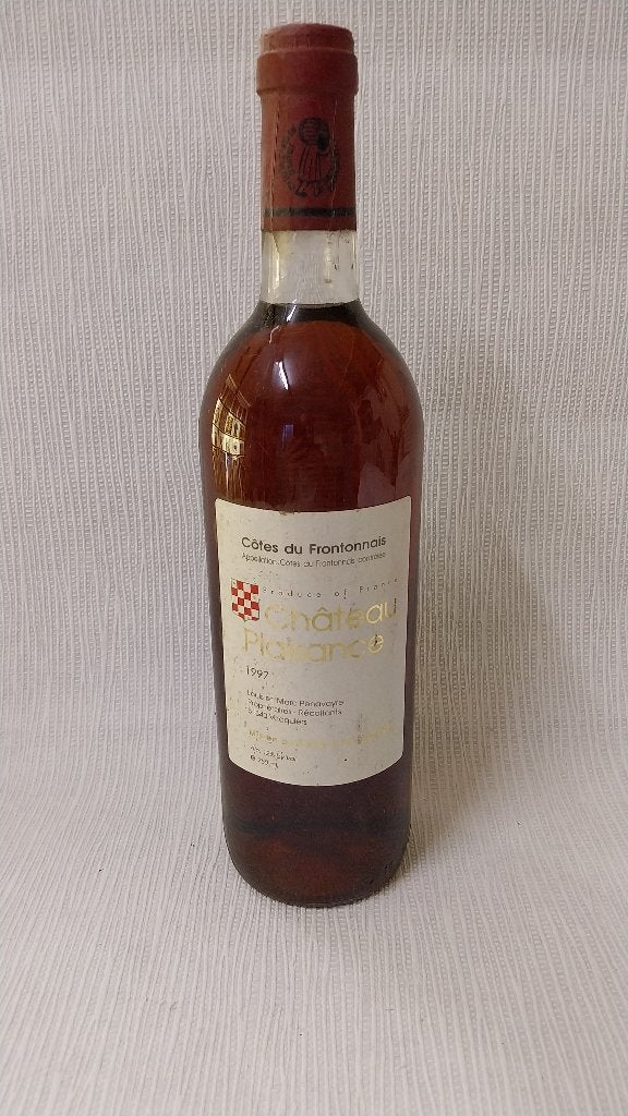 Volle fles Chateau Plaisence 1997, Ophalen of Verzenden, Gebruikt