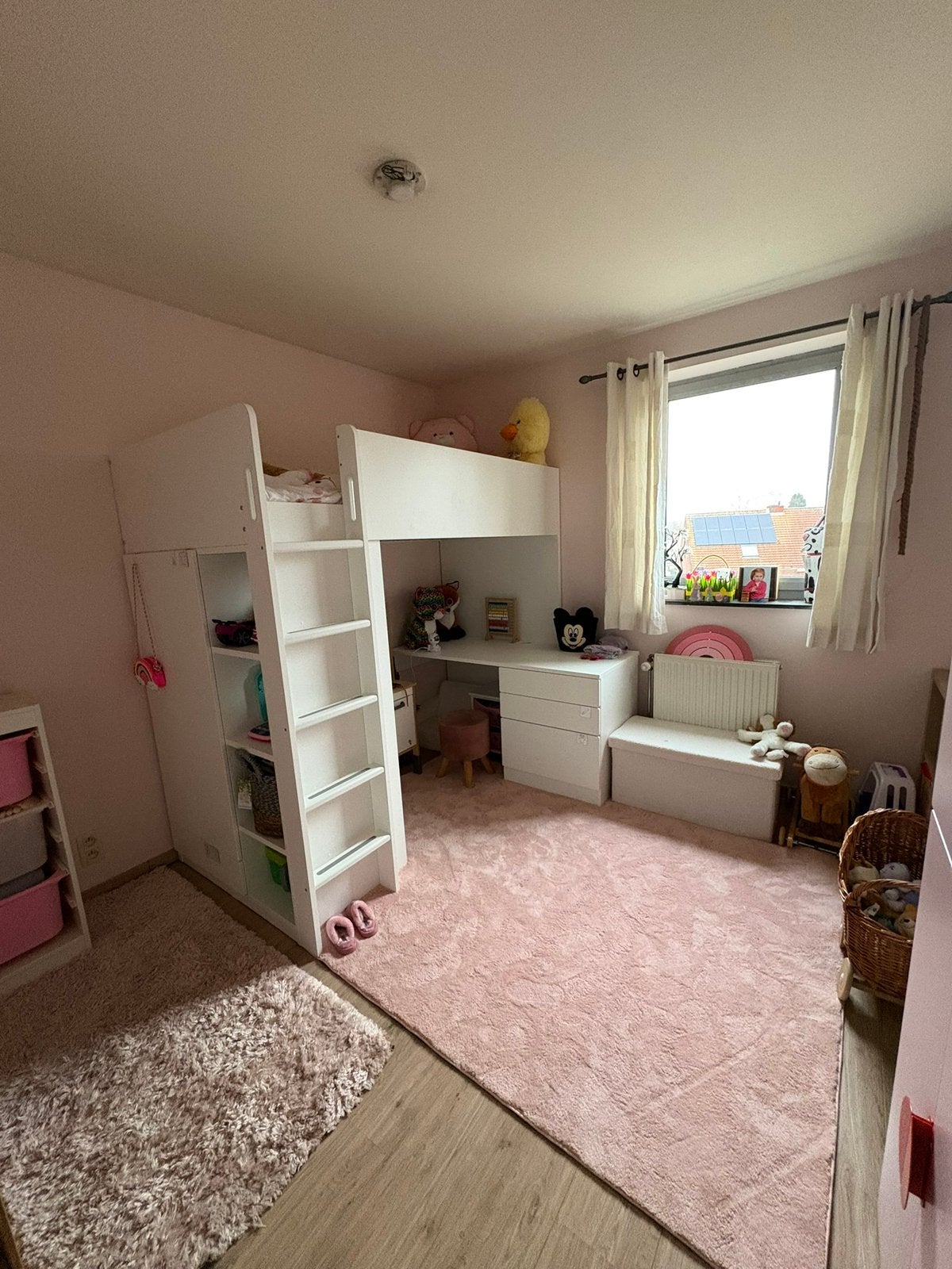 Smastad hoogslaper bed met bureau wit, Huis en Inrichting, Ophalen, Zo goed als nieuw