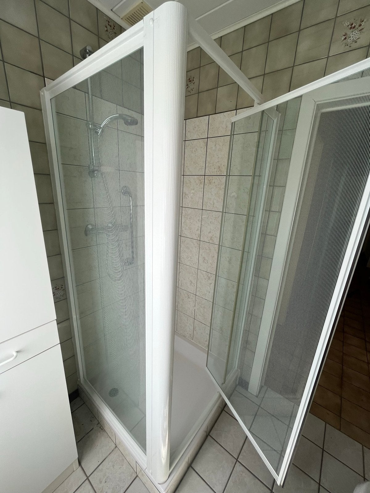 2 Douchewanden en douchebak 90x90, Huis en Inrichting, Ophalen, Gebruikt