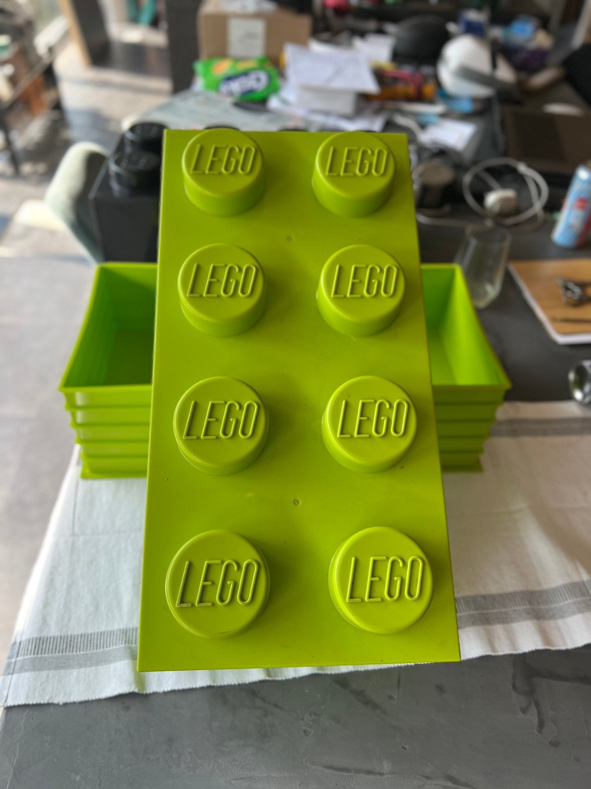 LEGO Opslagbox – Groen 8-noppen, Kinderen en Baby's, Speelgoed | Duplo en Lego, Zo goed als nieuw, Lego, Ophalen