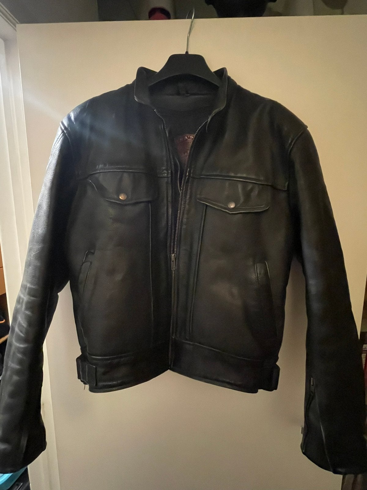 Vintage Leder jas - heren - maat M, Enlèvement, Hommes, Manteau | cuir