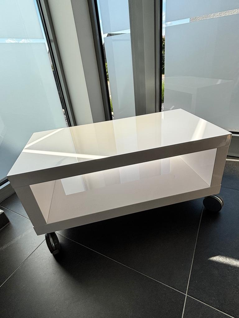 tv meubeltje 80x40cm, Huis en Inrichting, Kasten |Televisiemeubels, Ophalen, 50 tot 100 cm, Zo goed als nieuw, Wit glanzend