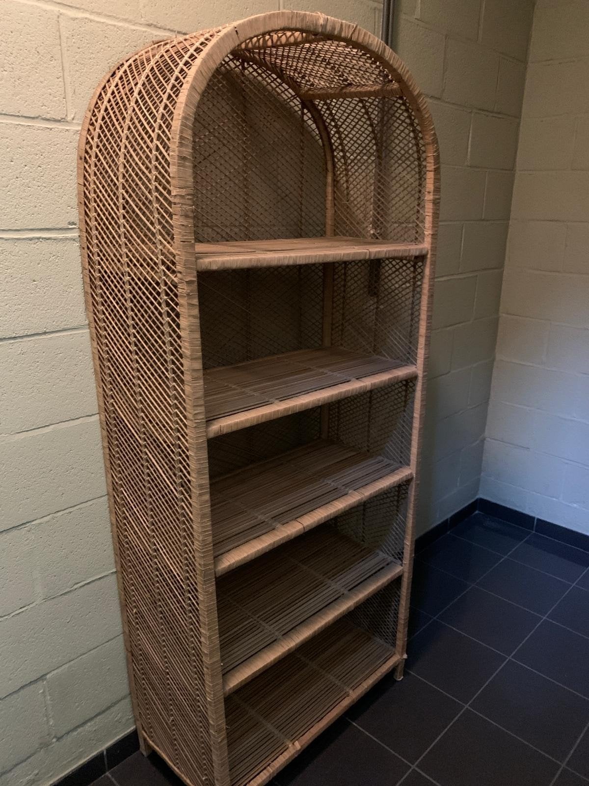 Rotan kastje...rek... hoogte 1m80...5 lagen.., Huis en Inrichting, Ophalen