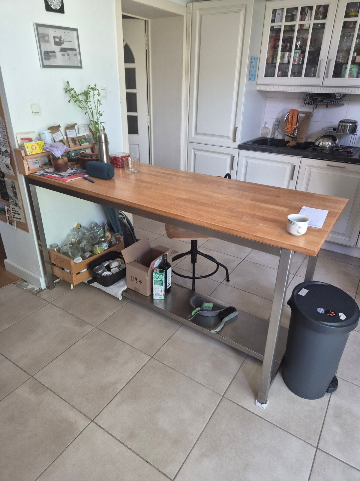 roestvrij staal/werkblad/kookeiland, Ophalen, Gebruikt