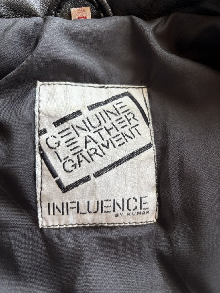Zwart lederen blouson, Motoren, Jas | leer, Ophalen of Verzenden, INFLUENCE, Dames