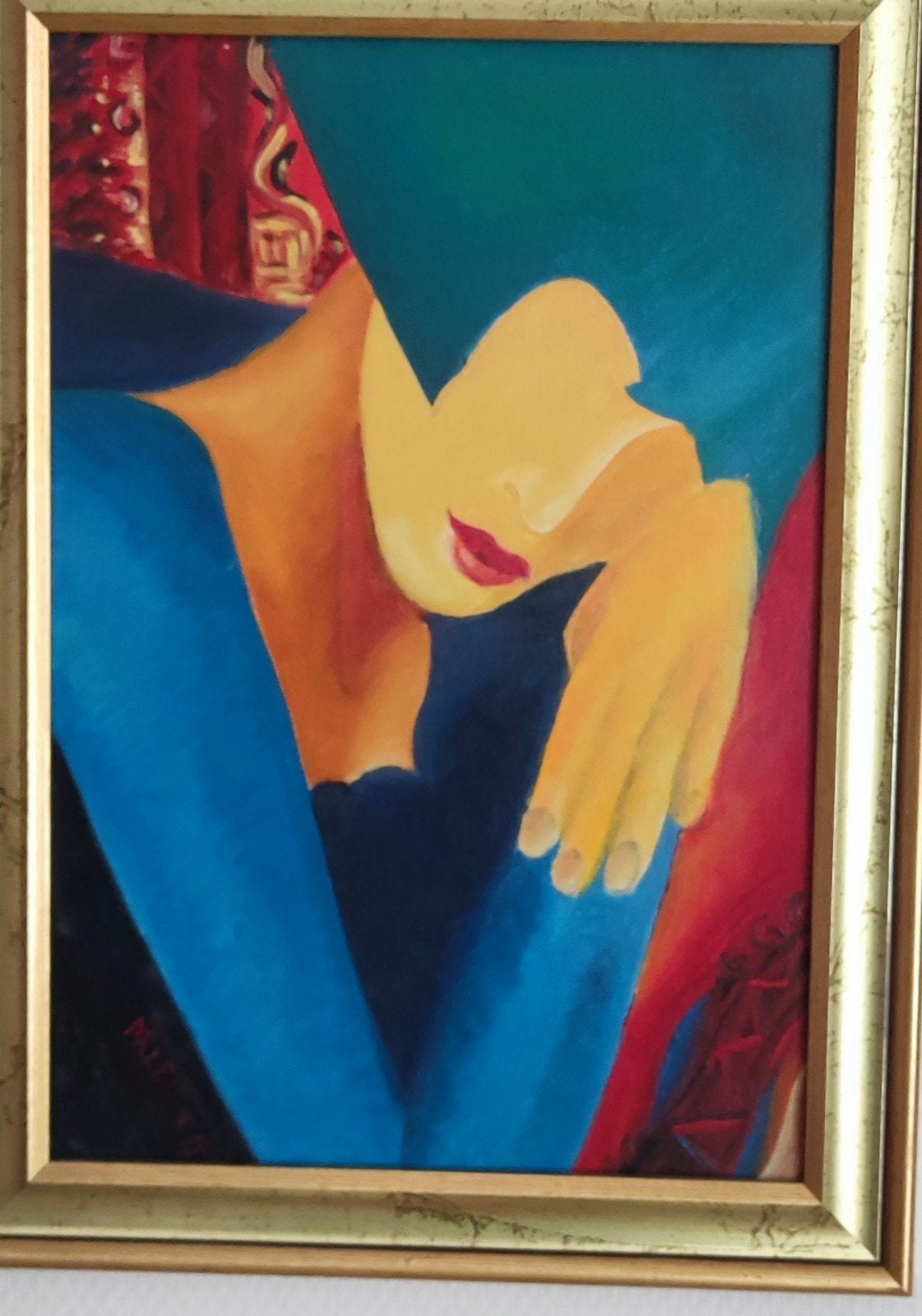 Peinture a l huile avec signature, Enlèvement