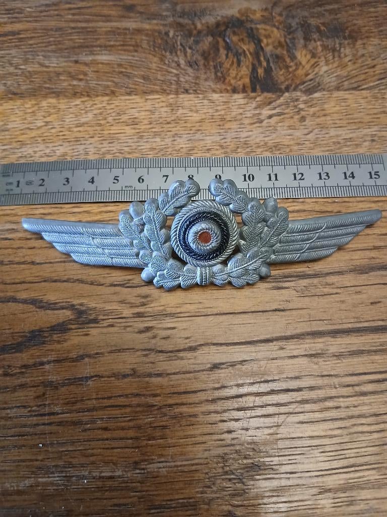 Cap-badge uit de Tweede Wereldoorlog van de Luftwaffe, Verzenden, Luchtmacht, Embleem of Badge