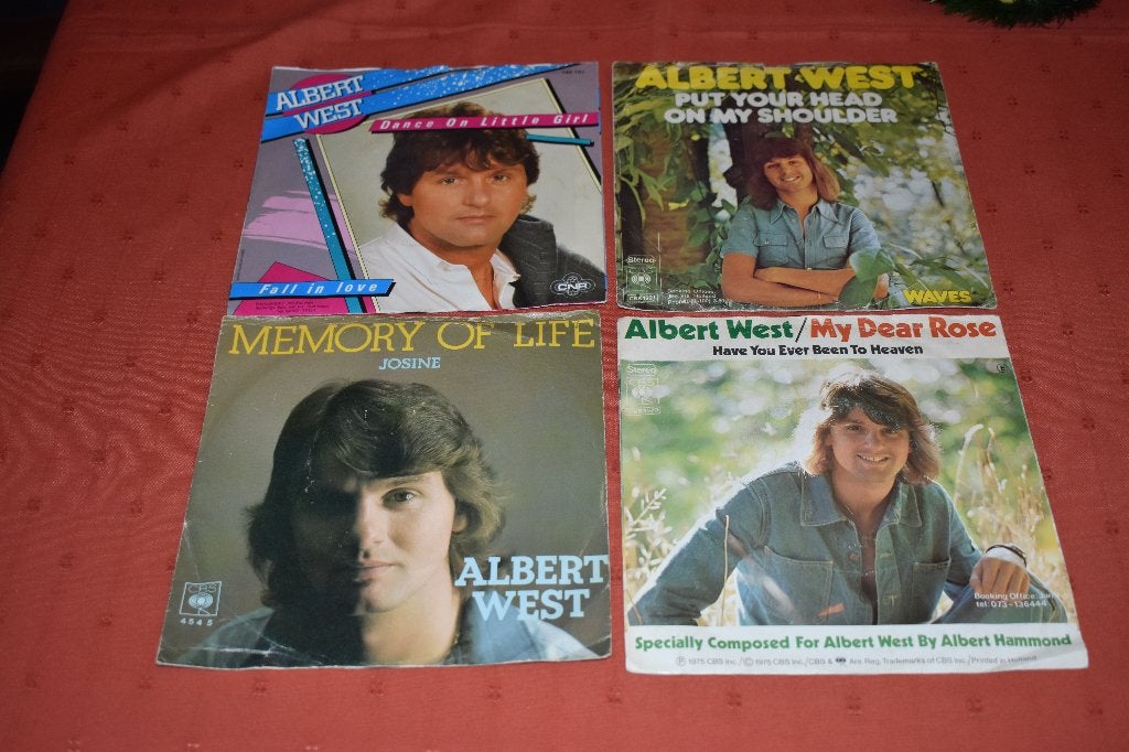 45t vinylsingels : Albert WEST op z'n best, Ophalen of Verzenden, Zo goed als nieuw, Pop
