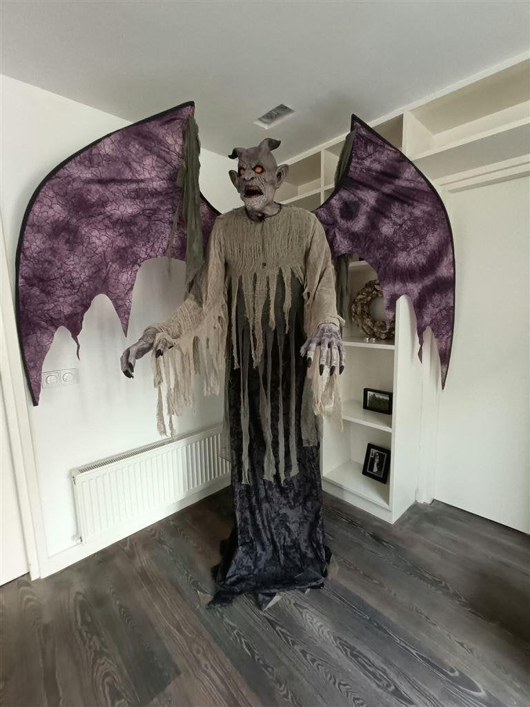 Bewegende en pratende Halloween Duivel! 210CM hoog! Indrukwe, Hobby en Vrije tijd, Ophalen of Verzenden, Zo goed als nieuw